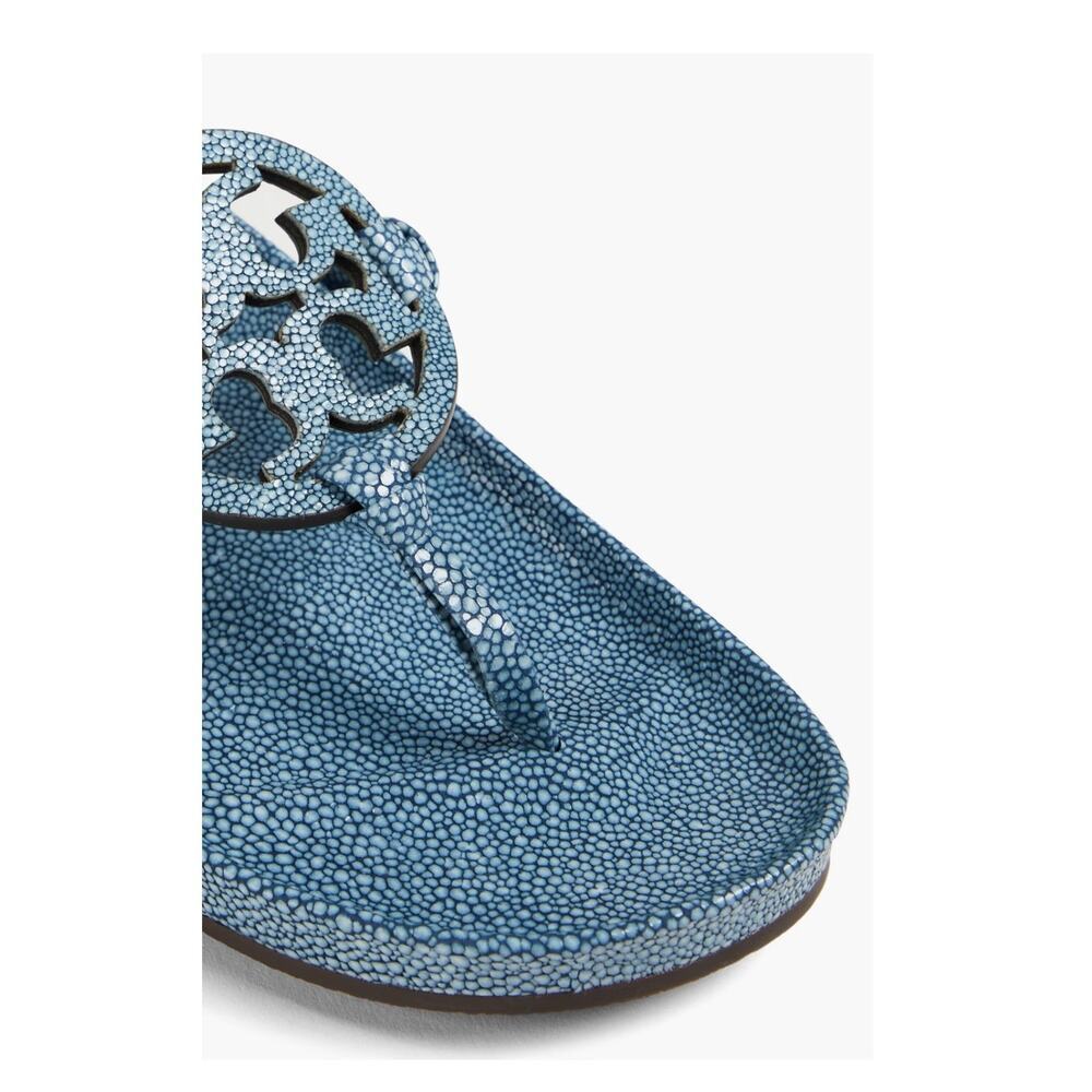 Tory Burch Sea Wind Miller Cloud Leather Thong SandalsComfort Straps US 8.5 - Picture 8 of 9